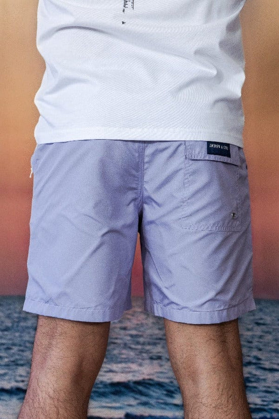 Andrew & Cole Apparel & Accessories > Clothing > Swimwear Men's Violet Purple Swim Trunk Shorts 2023 Andrew Cole Men's Designer Violet Purple Swim Trunks Shorts