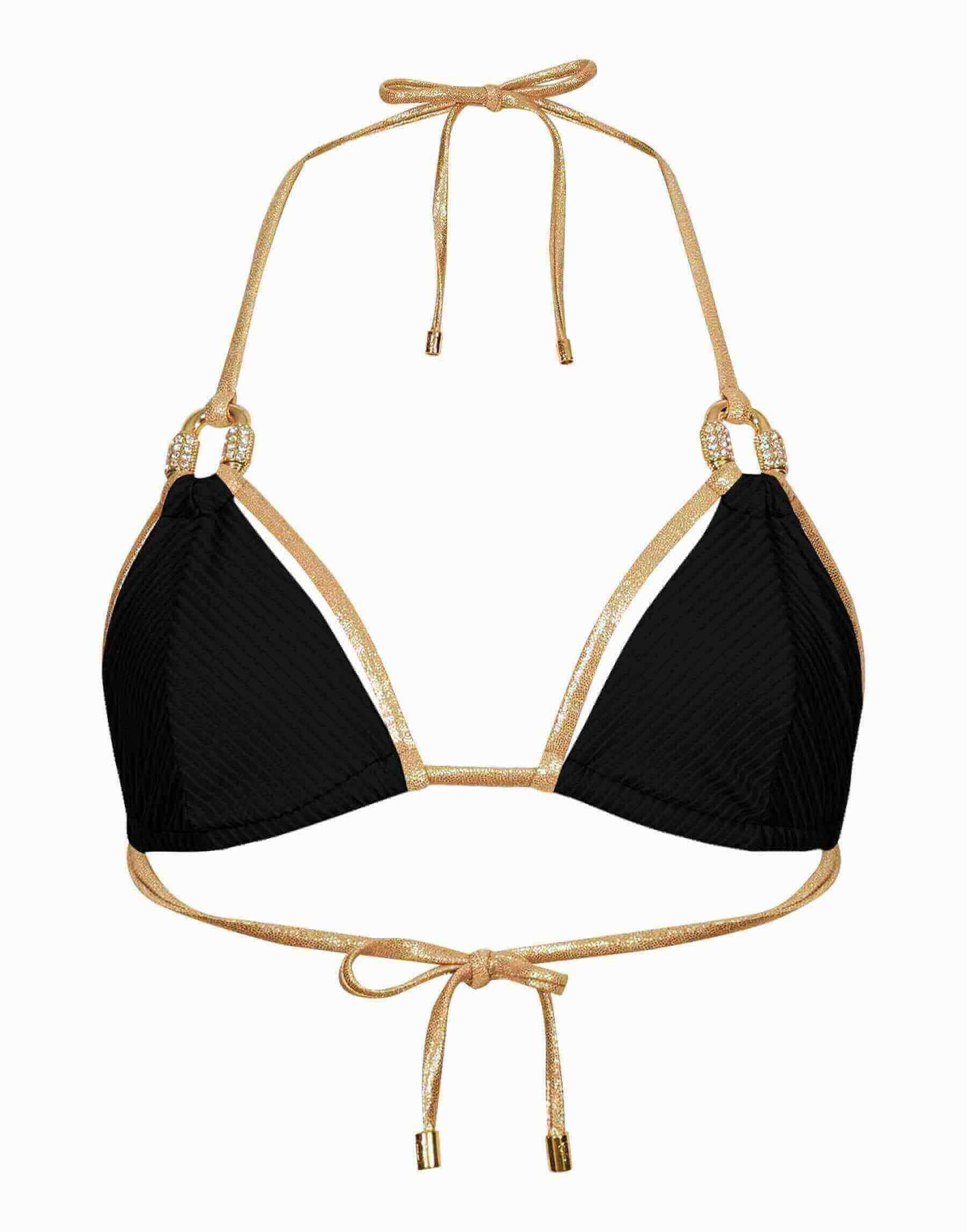 Beach Bunny Apparel & Accessories > Clothing > Swimwear Beach Bunny Black Madagascar Glam Triangle Top Bikini Swimwear Separate