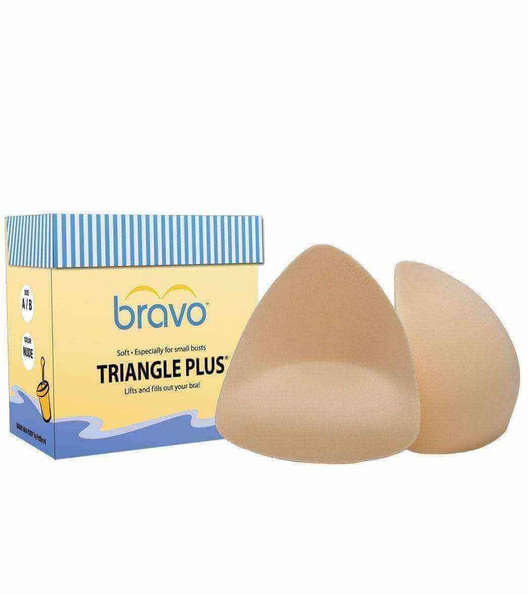 Bravo Apparel & Accessories > Clothing > Underwear & Socks > Bra Accessories > Breast Enhancing Inserts One Size / Nude Bravo Triangle Plus Triangle Bikini Top Push Up Padding