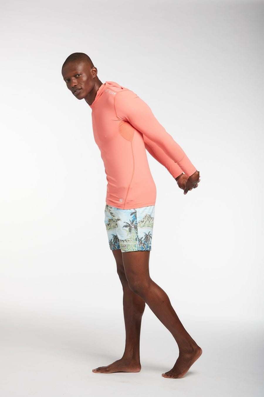 Load image into Gallery viewer, Le Club Apparel &amp;amp; Accessories &amp;gt; Clothing &amp;gt; Shirts &amp;amp; Tops Le Club Coral Cove Rash Guard 2022 Floral Print Le Club Long Sleeve Royale Shirt
