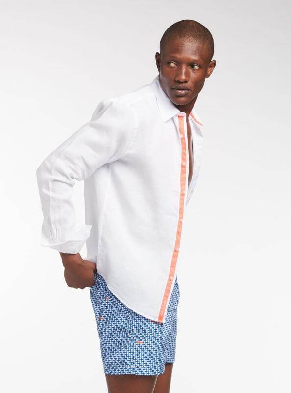 Load image into Gallery viewer, Le Club Apparel &amp;amp; Accessories &amp;gt; Clothing &amp;gt; Shirts &amp;amp; Tops Le Club Pink Peter Linen Long Sleeve Shirt (Many Colors Available) 2022 Le Club Original Peter Linen Men&amp;#39;s Long Sleeve Shirt
