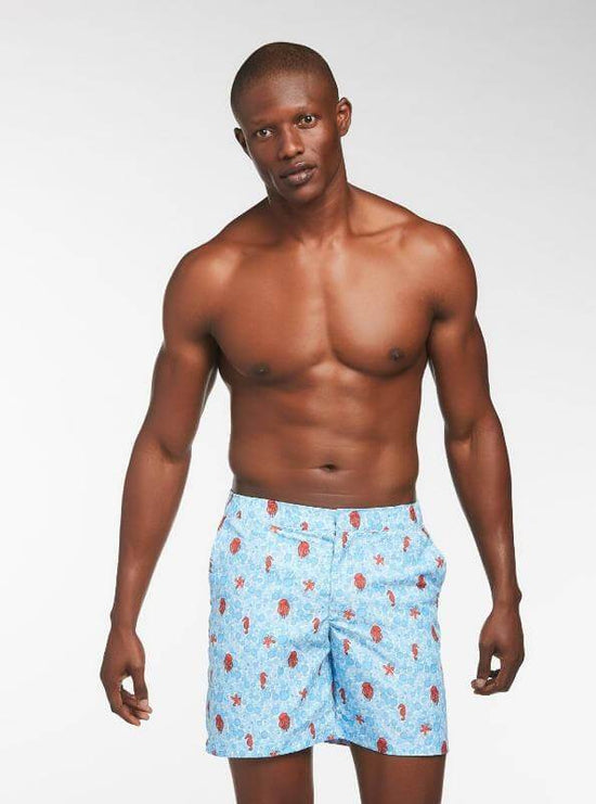 Load image into Gallery viewer, Le Club Apparel &amp;amp; Accessories &amp;gt; Clothing &amp;gt; Swimwear Sile Bay Long Swim Trunk (7 inch inseam) 2021 Le Club Men&amp;#39;s Original Swimsuit Sile Bay Long Trunk 7 inch inseam
