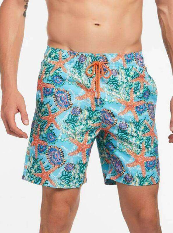 Le Club Apparel & Accessories > Clothing > Swimwear Starfish Long Swim Trunk (7 inch inseam) 2021 Le Club Men's Starfish Long Trunk 7 inch inseam