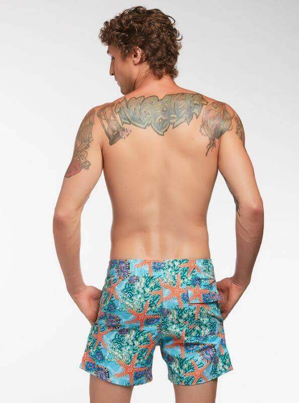2021 Le Club Men's Original Swimsuit Paisley Short Trunk 4 inch inseam