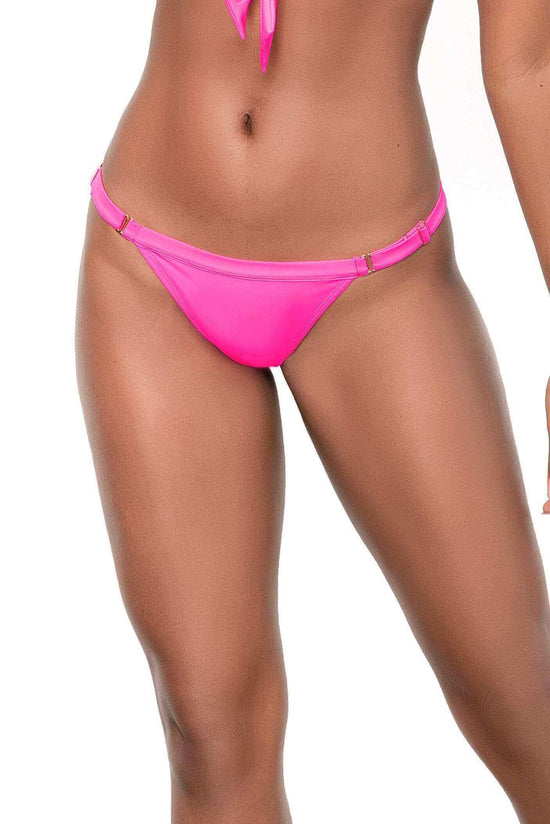 Mapale Apparel & Accessories > Clothing > Swimwear Pink / S/M Black Side Strap w/ Hook Closures Bikini Bottom Separates (Many colors available) Black Side Strap w/ Hook Closures Bikini Bottom Separates| MAPALE 6651