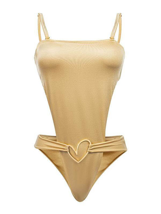 Montoya Apparel & Accessories > Clothing > One Pieces > Jumpsuits & Rompers Liliana Montoya Xenia Gold Monokini One Piece Swimsuit Liliana Montoya Xenia Gold Monokini Designer One Piece Swimsuit T117/G