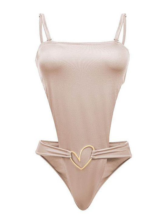 Load image into Gallery viewer, Montoya Apparel &amp;amp; Accessories &amp;gt; Clothing &amp;gt; One Pieces &amp;gt; Jumpsuits &amp;amp; Rompers Liliana Montoya Xenia Nude Monokini One Piece Swimsuit Liliana Montoya Xenia Nude Monokini Designer One Piece Swimsuit T117/G

