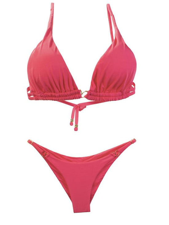 Montoya Apparel & Accessories > Clothing > Swimwear Liliana Montoya Coral Bikini Marinera Top Double Straps Bikini Swimwear Separate