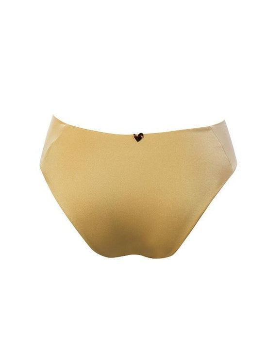 Montoya Apparel & Accessories > Clothing > Swimwear Liliana Montoya GAiA Gold Front Tie Bandeau Top & Cheeky Bottom Set