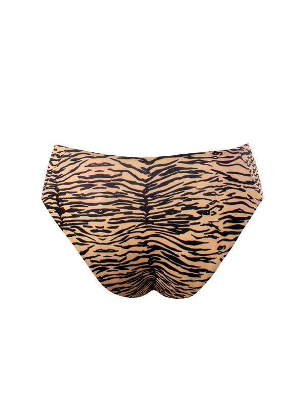 Montoya Apparel & Accessories > Clothing > Swimwear Liliana Montoya GAiA Rainforest Tiger Front Tie Bandeau Top & Cheeky Bottom Set