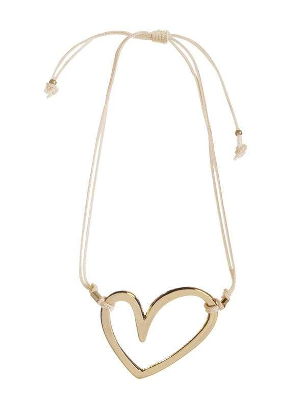 Montoya Apparel & Accessories > Clothing > Swimwear Liliana Montoya Gold Heart Cream String Bracelet 2021 Liliana Montoya Designer Gold Heart Cream String Bracelet Jewelry