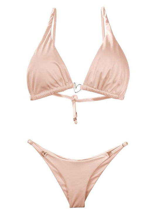 Montoya Apparel & Accessories > Clothing > Swimwear Liliana Montoya Pink Bikini Marinera Rosado Nacar Shiny Bottom Bikini Swimwear Separate