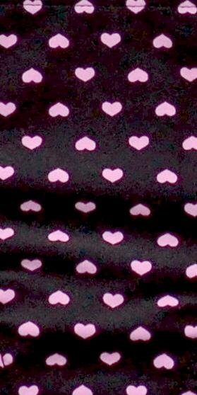 Montoya Apparel & Accessories > Clothing > Swimwear One Size / Print Liliana Montoya Swim Bikini Brasilerita Black w/ Pink Heart Print Triangle Top & Micro Thong Bottom