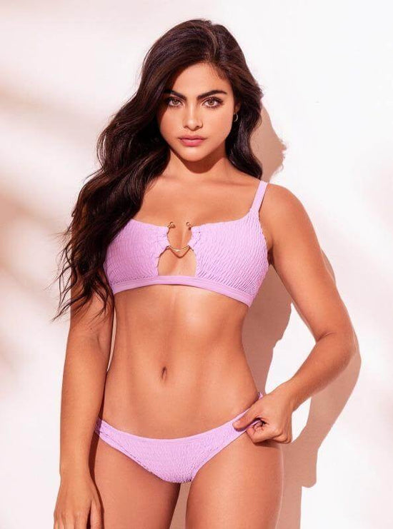 Load image into Gallery viewer, Notorious Swimwear Apparel &amp;amp; Accessories &amp;gt; Clothing &amp;gt; Swimwear Lavender Purity Bralette &amp;amp; Bottom Bikini Set 2021 Notorious Swimwear Purity Lavender Purple Bralette Bottom Bikini
