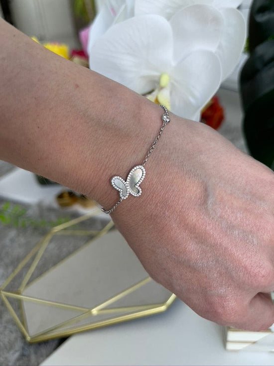 OlgaNikoza Bracelets Silver butterfly bracelet