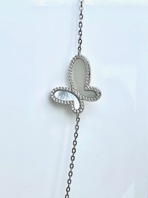 Load image into Gallery viewer, OlgaNikoza Long Rose Gold Silver Butterfly Neckless
