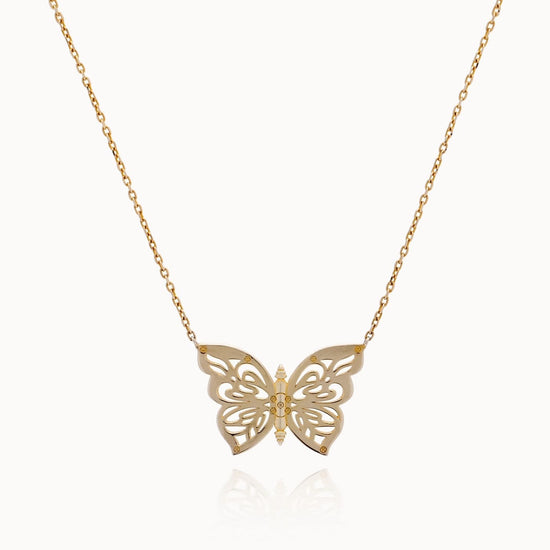 Load image into Gallery viewer, OlgaNikoza Necklace gold Rose-Gold Papillon Necklace
