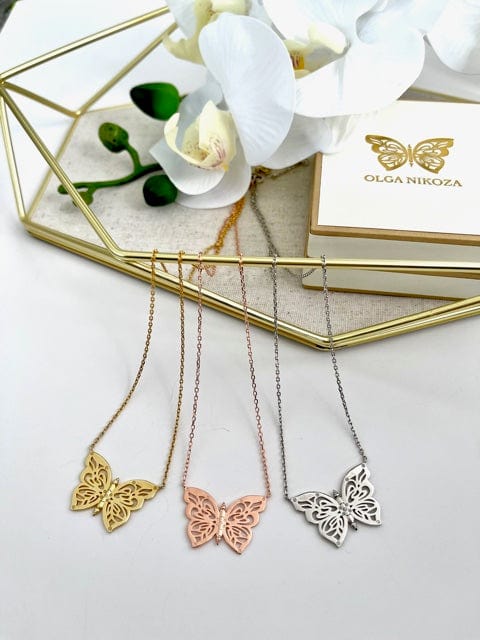 OlgaNikoza Necklace Rose-Gold Papillon Necklace