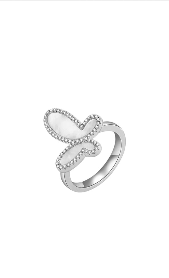 Load image into Gallery viewer, OlgaNikoza Rings Silver / 5 Silver Butterfly Ring
