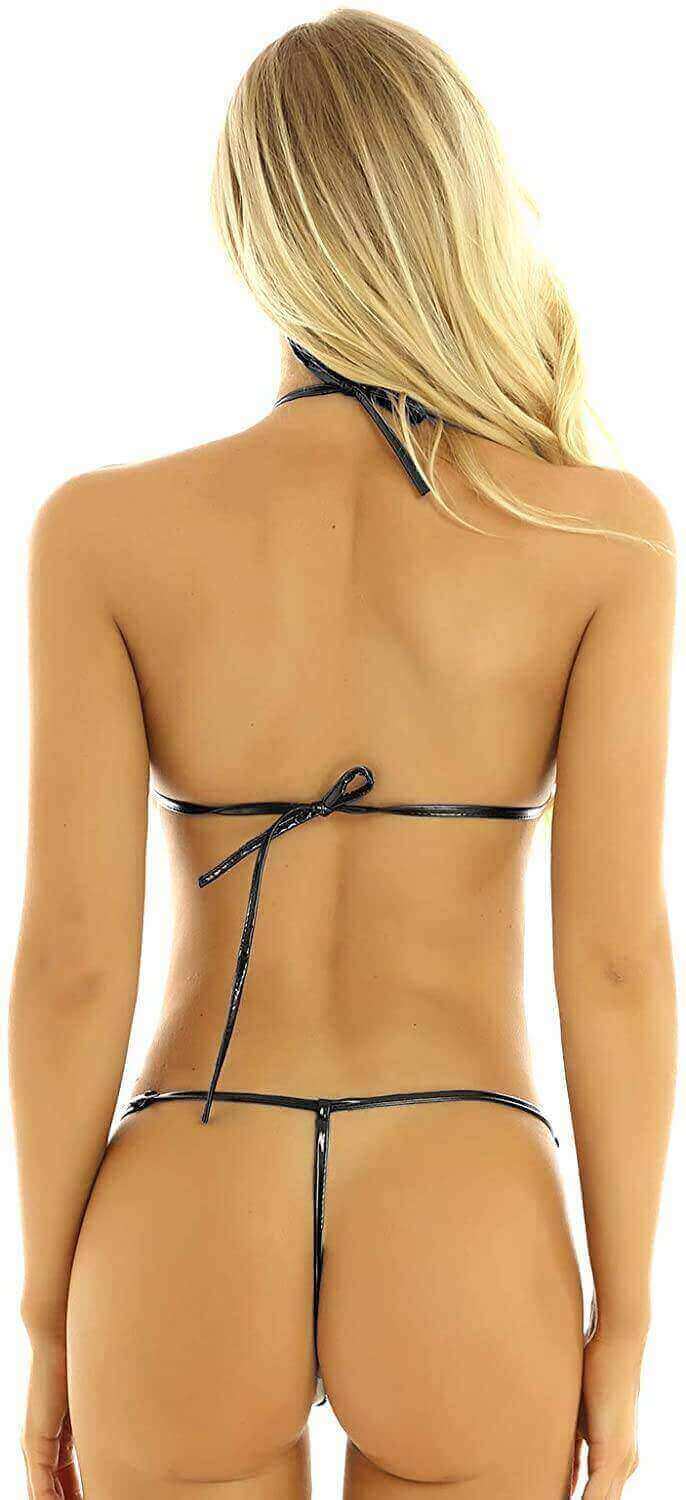 2024 Sexy Tiny Micro Thong G-String Sheer Mesh Bikini Swimsuit