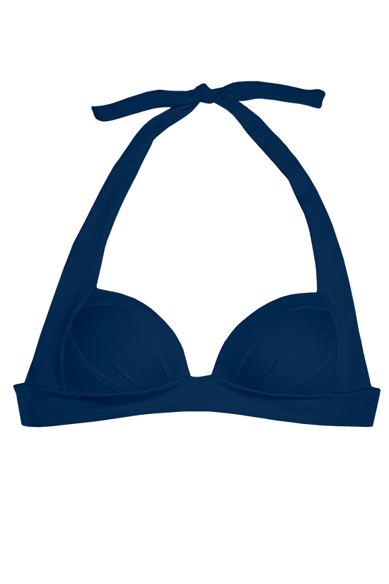Padded triangle bikini top - Bright blue - Ladies