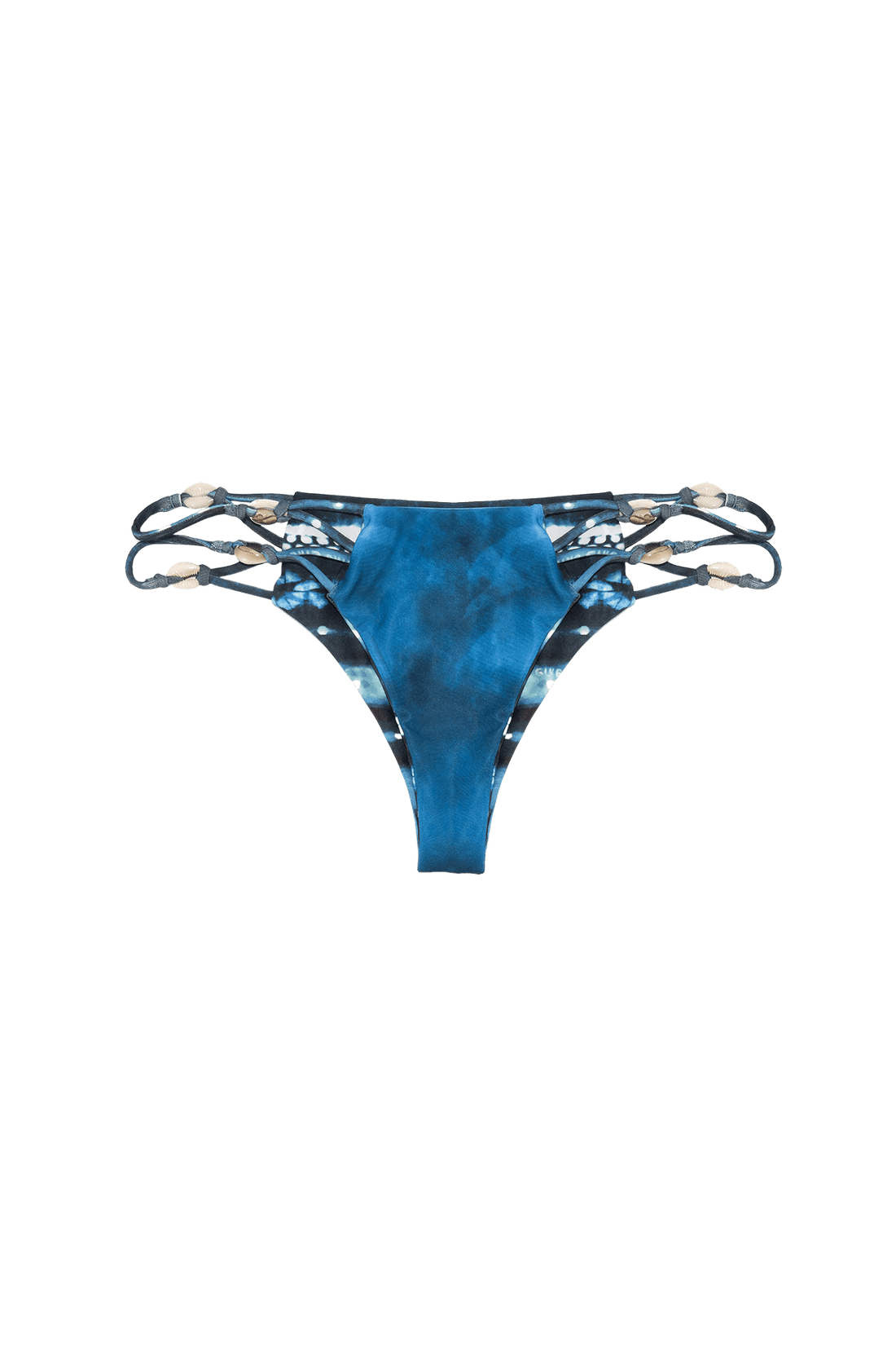 Thaikila Azul Reversible Triangle Top and Side Tie Brazilian Bikini Bo
